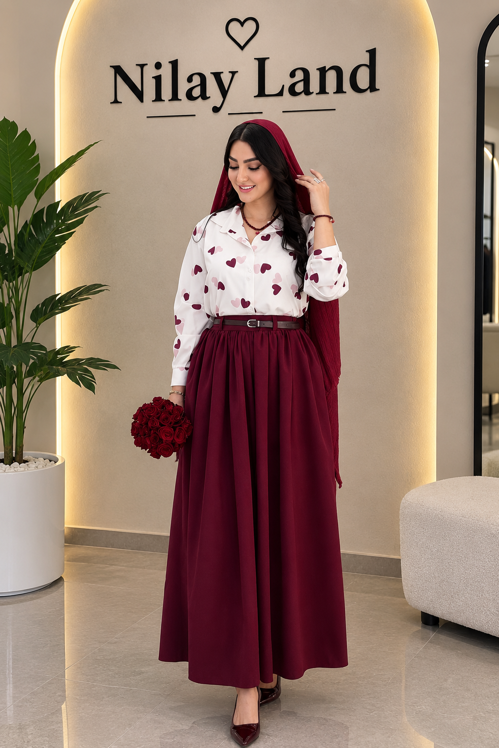 ست سه تیکه (شومیز، دامن،کمربند)